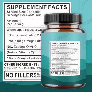 <span class=keywords><strong>Huile</strong></span> de moule verte Amaz OEM/ODM, 60 gélules molles, avec acides gras oméga-<span class=keywords><strong>3</strong></span> pour la santé des articulations, soutien immunitaire, complément alimentaire - Product Image 5