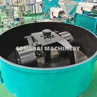 Haute efficacité charbon de bois charbon argile poudre rouleau meule mélangeur Machine noix de coco coquille poudre mélangeur