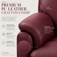 Fauteuil inclinable Factoryr, 360 °   Fauteuil pivotant et à bascule 160 °   Fauteuil inclinable en cuir PU pour salon et chambre à coucher