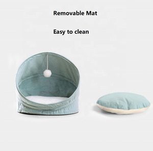 Grotta e casa del gatto di nuovo stile di fabbrica per gattini al coperto accogliente letto per tenda del gattino con cuscino caldo per letto per animali domestici a scomparsa - Product Image 3