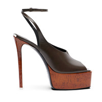 Nouvelles Chaussures de Créateur 2026 à Imprimé Bois, Talons Plateforme Sexy, Chaussures de Danse pour Filles et Garçons, Sandales à Bout Ouvert et Semelle Épaisse