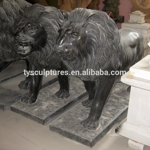Scultura a grandezza naturale del leone di camminata della pietra scultura del leone di marmo nero <span class=keywords><strong>per</strong></span> il <span class=keywords><strong>giardino</strong></span> all'aperto - Product Image 6