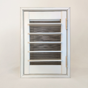 Persiana de Madera <span class=keywords><strong>con</strong></span> Mosquitera y Celosía de Panal, Doble Bloqueo de Luz, Antimosquitos - Product Image 4