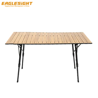 Table de camping en aluminium légère à hauteur réglable, pliable et portable, pour pique-nique et cuisine en plein air