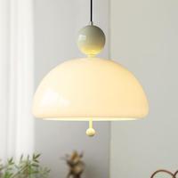 Lampe suspendue en verre de Style crème rétro nordique pour restaurant français chevet médiéval B & B hôtel étude-plafond suspendu milieu