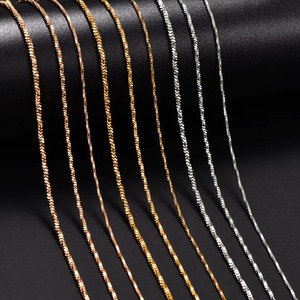 Cadena de Serpiente Cuadrada Pequeña de Acero Inoxidable de 0.9/1.2/1.5mm en Color Oro/Plata/Rosa, Joyería de Moda para Mujer - Product Image 2