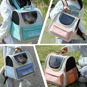Şeffaf Kare Şık Büyük Çift Askılı Evcil Hayvan Taşıma Sırt Çantası Nefes Alabilen Taşınabilir Seyahat Çantası Kediler Köpekler Küçük Boylar İçin - Product Image 5