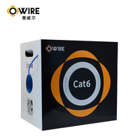 Cable Ethernet UTP Cat5e de Doble Revestimiento OWIRE 4P para Interiores/Exteriores, Conductor de Cobre, 305m de Longitud, Conector RJ45