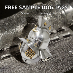 Échantillon Gratuit : Plaques d'identification pour chien en acier inoxydable à transfert thermique, supports vierges pour colliers par sublimation, gravables et anodisés, pour la Fête des Pères et la remise des diplômes - Product Image 2
