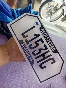 3D Gel chữ 4D Acrylic số trống Acrylic xe số tấm Acrylic giấy phép tấm với màu vàng trắng phản chiếu phim - Product Image 5