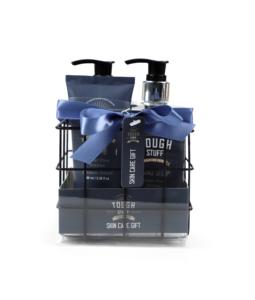 Kit de soins corporels de marque privée dans un panier en fil métallique pour le rasage du corps et la main rafraîchissante odeur de boisé coffret cadeau de bain naturel pour homme - Product Image 4