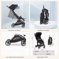 Poussette légère et compacte pour bébé, format cabine, pliable, idéale pour les voyages, vente en gros