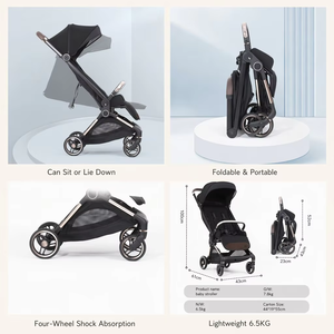 Poussette légère et pliable pour enfants, format <span class=keywords><strong>cabine</strong></span>, compacte, poussette de voyage portable pour bébé, poussette pour enfant - Product Image 2