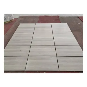 Chine marbre bois blanc aiguisé et poli dalles veine coupe pour revêtement mural et carreaux de sol