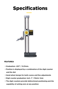 सिमेटो पोर्टेबल स्टेनलेस स्टील डबल बीम अंकों की ऊंचाई माप सटीक डिजिटल ऊंचाई गेज मूल्य - Product Image 6