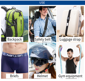 Chất Lượng Cao Thiết Kế Thời Trang Đầy Màu Sắc Polyester Spandex Vành Đai Vải Bện Dây Đeo Trong 100Mm Chiều Rộng Bền Vững Màu Đen Thiết Kế Trắng - Product Image 4