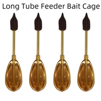 Cage d'appât d'alimentation en tube long pour la pêche à la carpe