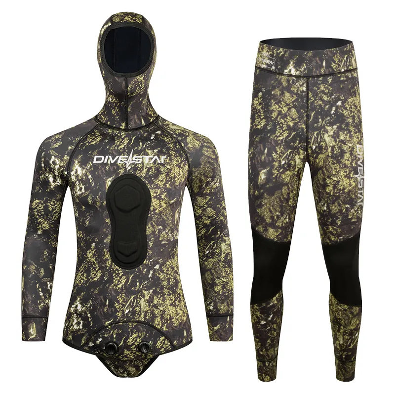 Divestar thiết kế mới Camo traje de neopreno Neoprene siêu co giãn spearfishing wetsuit