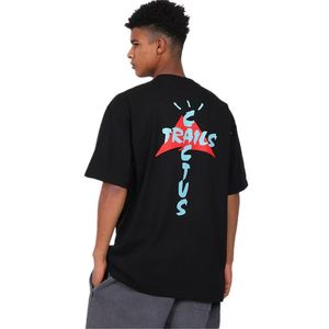 T-shirt Oversize 100% Cotone alla Moda per Uomo e Donna <span class=keywords><strong>Travis</strong></span> Scott <span class=keywords><strong>Cactus</strong></span> Jack Trails TS Maglietta a Maniche Corte Stile High Street - Product Image 1