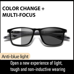 Lunettes <span class=keywords><strong>de</strong></span> lecture photochromiques TR90 pour hommes et femmes Lunettes multifocales anti-dérapantes intérieures/extérieures <span class=keywords><strong>à</strong></span> double usage anti-bleu - Product Image 3