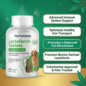 Premium Evcil Hayvan Laktferin Tabletleri Bağışıklık Desteği Bağırsak Sağlığı Takviyesi Köpekler Kediler için OEM Özel Etiket - Product Image 1