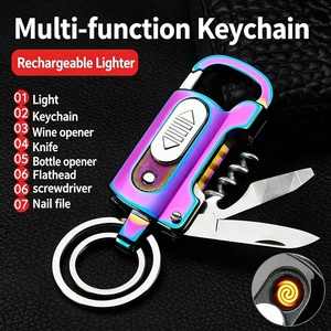 Dericsson Portachiavi 9-in-1 con Accendino, Apribottiglie, Accendino <span class=keywords><strong>USB</strong></span> Ricaricabile, Accendino Elettronico con Torcia LED - Product Image 6