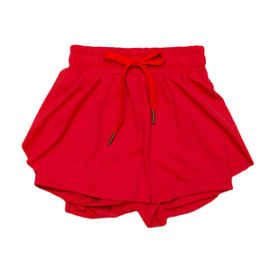 OEM Design Preorder vendita calda all'ingrosso nuovo Design estivo per bambini ragazze in tinta unita rosso Sport <span class=keywords><strong>pantaloncini</strong></span> morbidi - Product Image 1