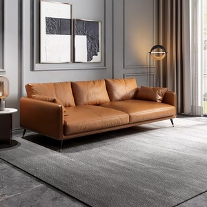 Sofá Moderno <span class=keywords><strong>de</strong></span> 3 Plazas <span class=keywords><strong>de</strong></span> Cuero, Sofá Tapizado Suave <span class=keywords><strong>con</strong></span> Cojines Cómodos, Sofá <span class=keywords><strong>de</strong></span> Cuero Sintético para Dormitorios y Sala <span class=keywords><strong>de</strong></span> Estar - Product Image 6