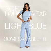 Ensemble de pyjamas en polyester tricoté imprimé respirant, Nouvelle collection Printemps-Été 2026, Manches courtes pour femme, Europe et États-Unis