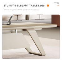 Bureau de bureau Nouveau Design Bureau d'ordinateur Table et chaises de bureau blanches Bureau exécutif en forme de L Table d'ordinateur