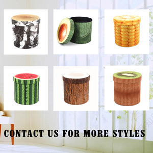 RTS Modern Round <strong>Storage</strong> <strong>Stool</strong> Fashionable Fruit Pattern Folding Round <strong>Stool</strong> - Product Image 6
