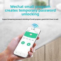 Chuangjia Smart Office Shop porte en verre empreinte digitale mot de passe serrure simple Double pas de perçage requis WiFi en réseau Tuya App
