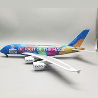Modèle d'avion en résine Boeing 777-300ER de Turkmenistan Airlines à l'échelle 1/158, 47 cm, avec trains d'atterrissage - Cadeau de remise de diplôme et de Nouvel An