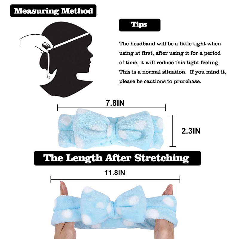 soft coral fleece bowknot headwraps turban custom makeup bow bath facial headband spa for women