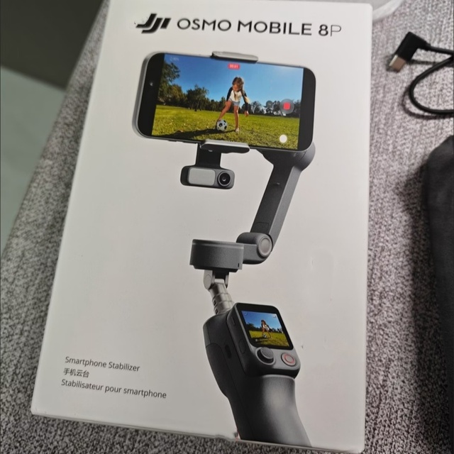 Original DIJ Osmo 8P Foldable 3-Axis Smartphone Gimbal Handheld Phone Stabilizer for iPhone Android YouTube TikTok Vlogging