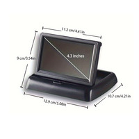 Monitor Plegable para Auto de 4.3 Pulgadas con Pantalla de Reversa y Dos Entradas de Video para Dropshipping en Shopify