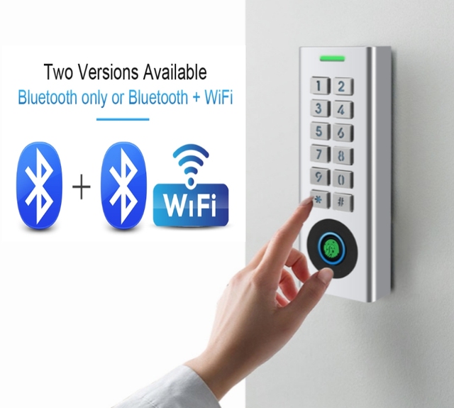 12V DC TTLock App BLE Bluetooth WIFI 13.56Mhz RFID Remote Controller Biometric Fingerprint Keypad Waterproof IP66 Access Control