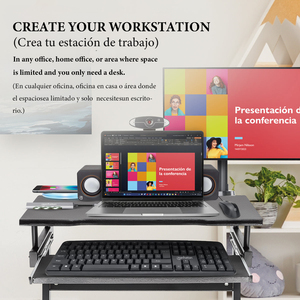 <span class=keywords><strong>Escritorio</strong></span> Moderno Minimalista de Metal y Madera <span class=keywords><strong>para</strong></span> Oficina en Casa, Estación de Trabajo Móvil <span class=keywords><strong>para</strong></span> <span class=keywords><strong>Computadora</strong></span> con Teclado, <span class=keywords><strong>Escritorio</strong></span> <span class=keywords><strong>para</strong></span> <span class=keywords><strong>Computadora</strong></span> - Product Image 4