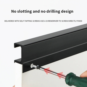 Gagang Kabinet dan Lemari Tanpa Slot dari Aluminium Alloy, Gagang Tak Terlihat untuk Furnitur Dapur dan Laci - Product Image 2