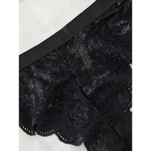 Conjunto de Lingerie de Renda de Alta Qualidade para Mulheres, Sutiã Push Up Transparente com Arame e Tanga Azul em 2 Peças - Product Image 5