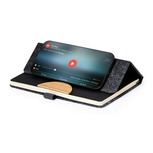Nuevo Producto: Porta Teléfono de Bambú con Logotipo Personalizado, Cuaderno con Cubierta Rígida de Fieltro RPET, Bloc de Notas Ecológico para Oficina, Lápices Promocionales - Product Image 5