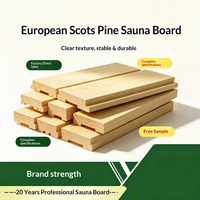 Revêtement mural et de plafond en bois massif pour sauna, en pin écossais sans joint, de qualité supérieure
