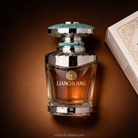 Flacon de parfum en verre épais de qualité supérieure 50 ml 100 ml, logo personnalisable, couleur au choix, avec boîte cadeau pour les marques de parfums haut de gamme