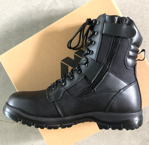 TSB01 Men <b>Black</b> Full Leather Tactical <b>Combat</b> Boots High‑Top Leather Ripstop Boots Non‑Slip Heavy‑Duty Outsole Work Field Hiking - Product Image 3