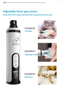 Profesyonel 3-Speed şarj edilebilir köpek yumuşatma bakım araçları ile tırnak törpüsü ağrısız Pet Paws giyotin - Product Image 3