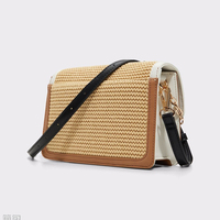 Dernier style de sac à main croisé pour femmes, sacoche à bandoulière carrée portable en polyester PU, sacoche tendance