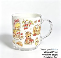 Autocollants de transfert durables et imperméables en cristal, personnalisables pour tasses, téléphones et cadeaux, finition transparente, impression vibrante, transfert facile