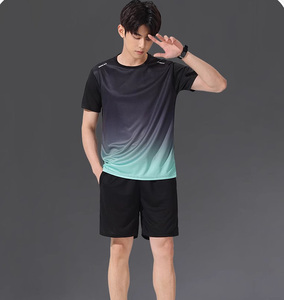 批发快干两件套衬衫和短网球服男女网球服 - Product Image 3
