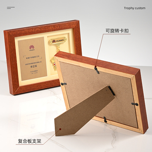 Medalla de madera de alta calidad HDY, placa de premios para empleados, insignia de Metal con incrustaciones personalizadas, socio cooperativo VIP, aniversario - Product Image 5