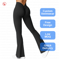 Legging de course slim fit pour femme, taille en V, pantalon de yoga doux et léger, idéal pour le fitness et le sport